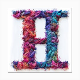 Letter H 8 Canvas Print