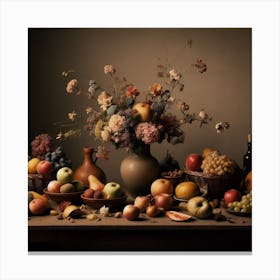 Fruit And Flowers Canvas Print