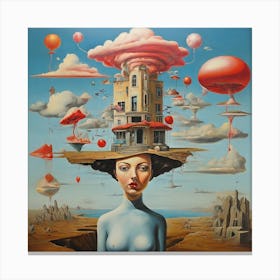 'The House In The Sky' Canvas Print