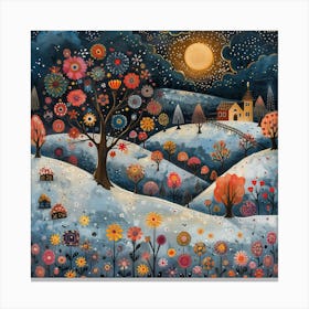 Winter Night 1 Canvas Print