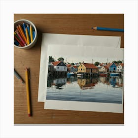 Swedish Fishing Village Canvas Print