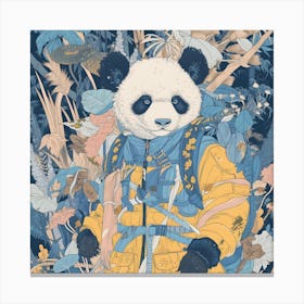 Kawaii Panda Explorer Canvas Print