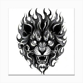 Lion Head Tattoo 10 Canvas Print