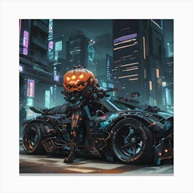 Pumpkin Car (Cyberpunk21) Canvas Print