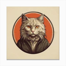 Cat In A Jacket Canvas Print