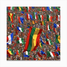 Crowd Of Flags Canvas Print
