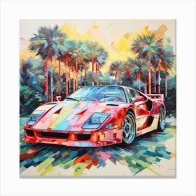 F40 Ferrari Race Canvas Print