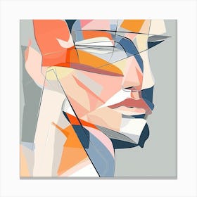 Abstract Man'S Head Canvas Print