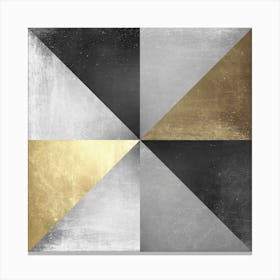 Geometric art with gold 10 Canvas Print