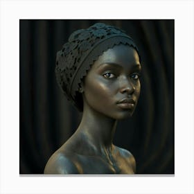 Portrait Of A Black Woman 1 Canvas Print