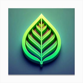 Leaf Logo Canvas Print