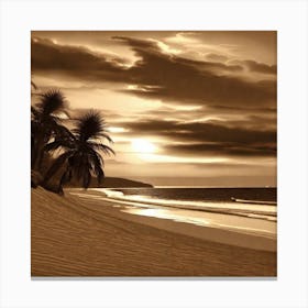 Sunset At The Beach 411 Canvas Print