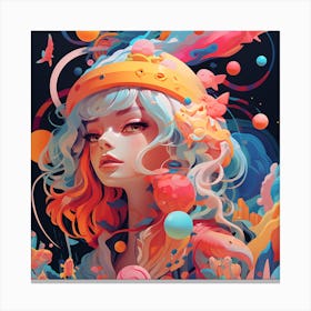 Kaleidoscope Girl 1 Canvas Print