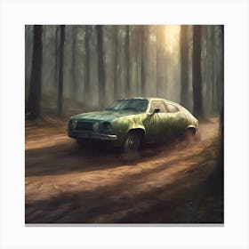 Car In The Woods 1 Canvas Print