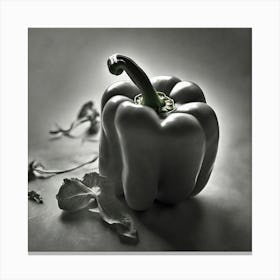 Black And White Pepper Canvas Print