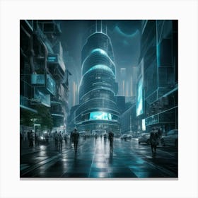 Futuristic Cityscape 17 Canvas Print