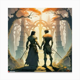 Shadow Of The Colossus. The two heroes  Canvas Print