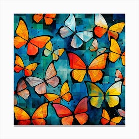 Colorful Butterflies 11 Canvas Print