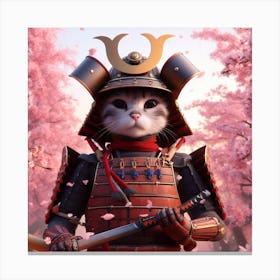 Samurai Cat 2 Canvas Print