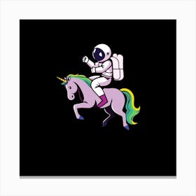 Unicorn And Astronaut Canvas Print