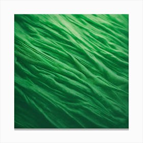 Green Silk Background Canvas Print