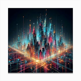 Futuristic Cityscape Canvas Print