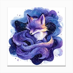 Fox In Space 1 Canvas Print