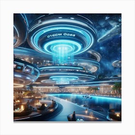 Futuristic City 86 Canvas Print