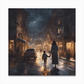 City At Night Canvas Print