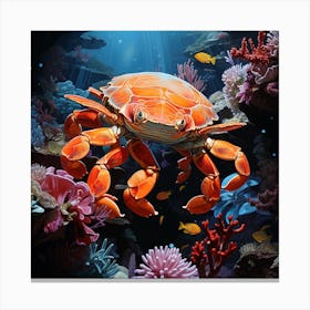 Crab In The Sea Canvas Print