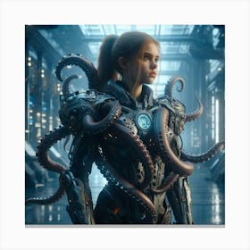 Octopus Girl 2 Canvas Print