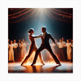 Dancers On Stage 2 Canvas Print