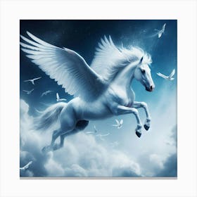 White Horse In The Sky Canvas Print