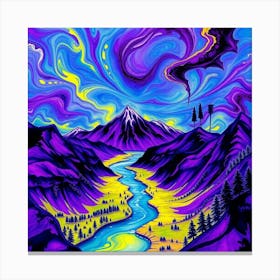 Purple River 3 Canvas Print