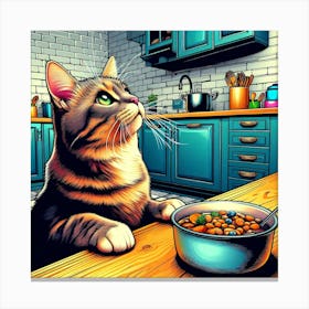 Feline Creative Cat Illustration 68 1 Canvas Print