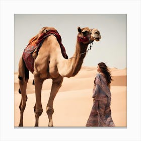 Camel In The Desert 1 Canvas Print