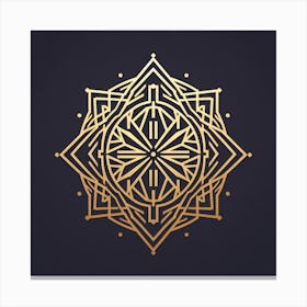 Gold Mandala Design Canvas Print