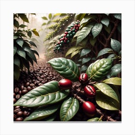 Coffee Beans In The Forest 17 Canvas Print