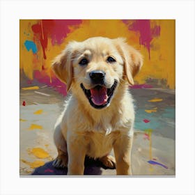 Yellow Labrador Retriever Puppy Canvas Print