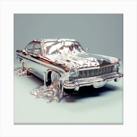 Silver Car Canvas Print