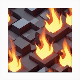 Abstract Flames 1 Canvas Print