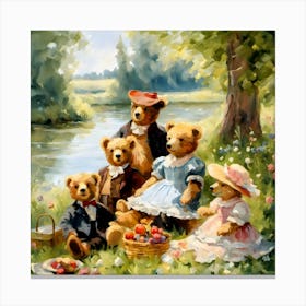 Riverside Picnic Canvas Print