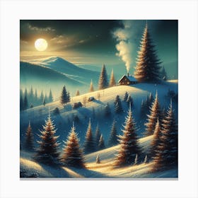 Winter Landscape Canvas Print