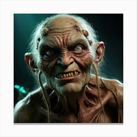 Elderly Creature With Wrinkled Skin 1 Canvas Print