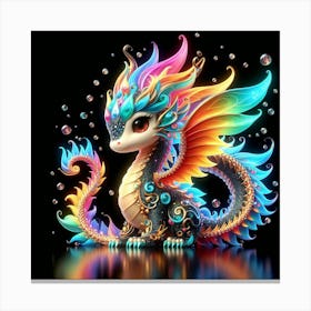 Little cute dragon Canvas Print