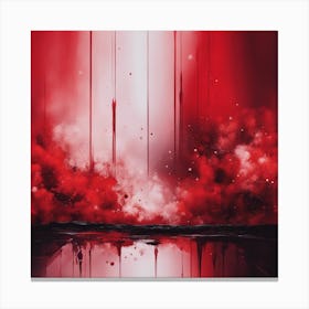 Abstract Minimalist Painting That Represents Duality, Mix Between Watercolor And Oil Paint, In Shade (22) Canvas Print