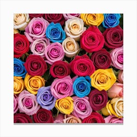 Colorful Roses Background 35 Canvas Print