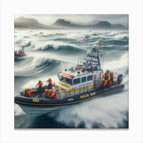 Iceland Rescue Boat Canvas Print