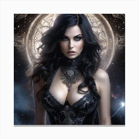 Gothic Woman in Time Canvas Print