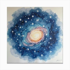 Elegant Watercolor Of A Celestial Star Field 1 Canvas Print